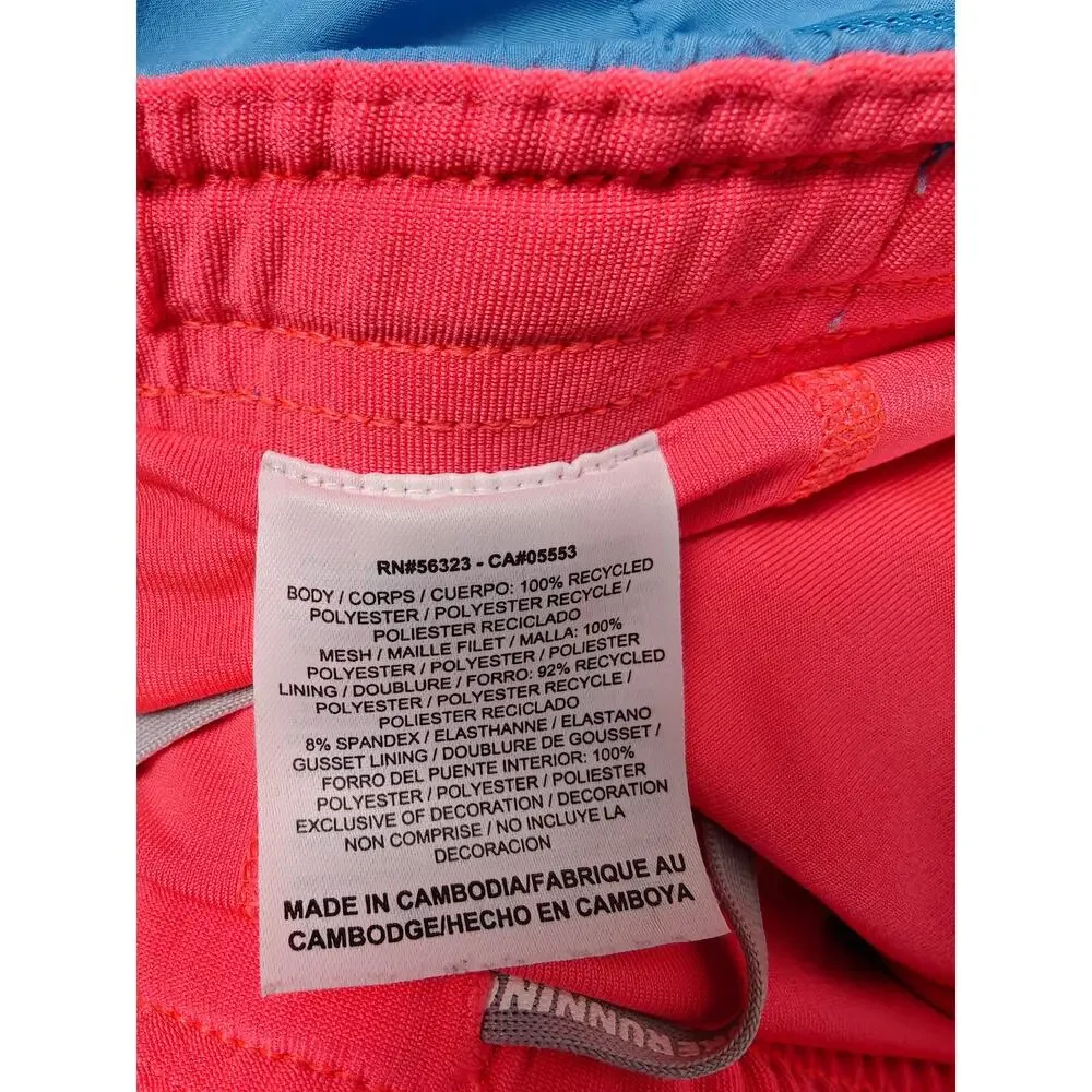 Womens Nike Dri-FIT Running Shorts Blue Pink Small